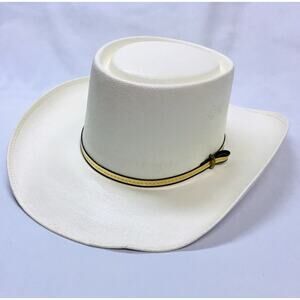 Vintage PIGALLE Hat Sombreros White Western Cowboy Ranch Hat
